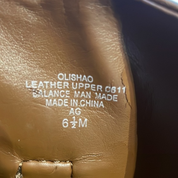 Ladies 9 West Olishao Tall Wedge Boots. Color Saddle - Picture 5 of 10